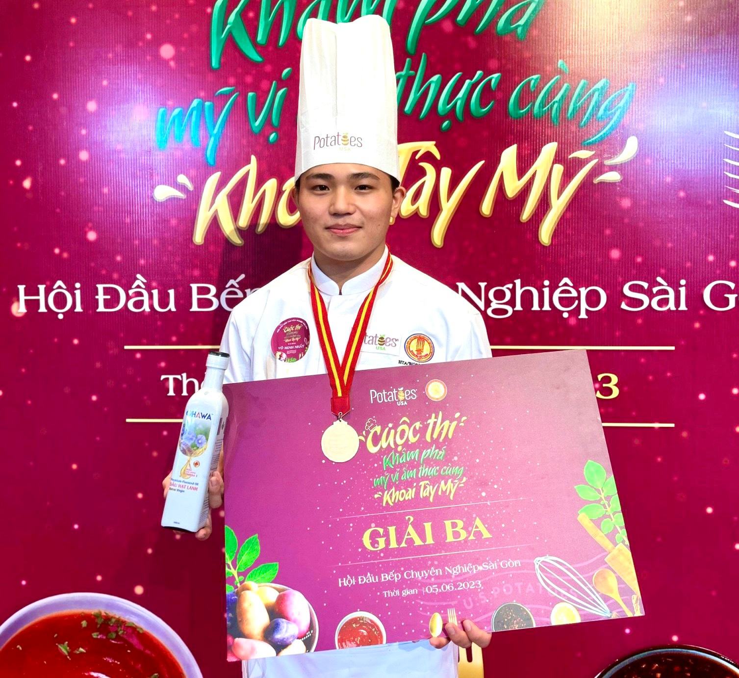 Đầu bếp Nhất Minh đạt giải cuộc thi khám phá mỹ vị ẩm thực cùng khoai tây mỹ